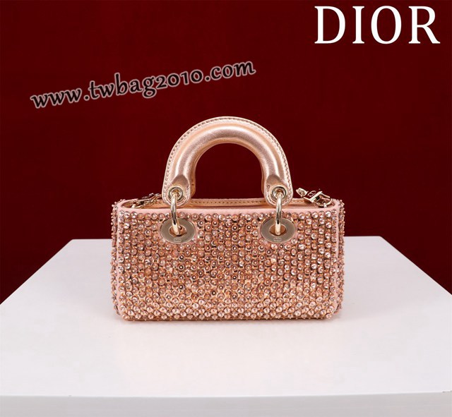 Dior专柜新款迪奥顶级原单超迷你刺绣珠片lady d-joy-micro djfk1052